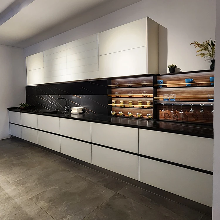 Hai bomei Cabinet modern small soft hinges lacquer furniture european style kitchen cabinet