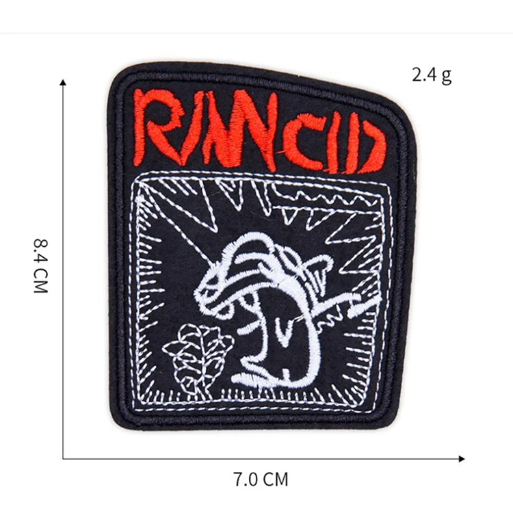 
Custom felt fabric band logo cheap 3d iron on hat appliques beades cotton skull sewing patches for embroidery 