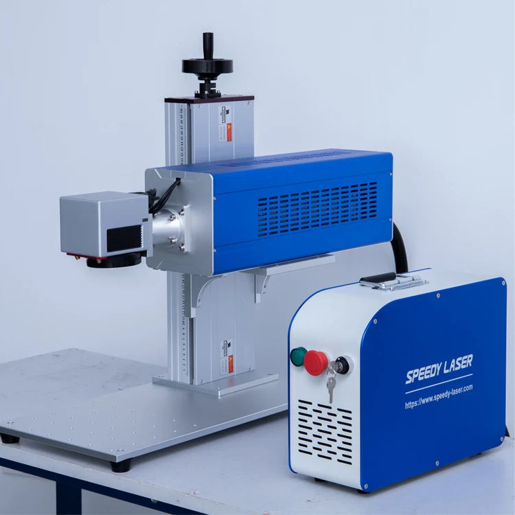 Small galvo co2 laser marker stamp making machine DAVI 30W CO2 laser engraving drawing machine for wood, leather, coconut, craft