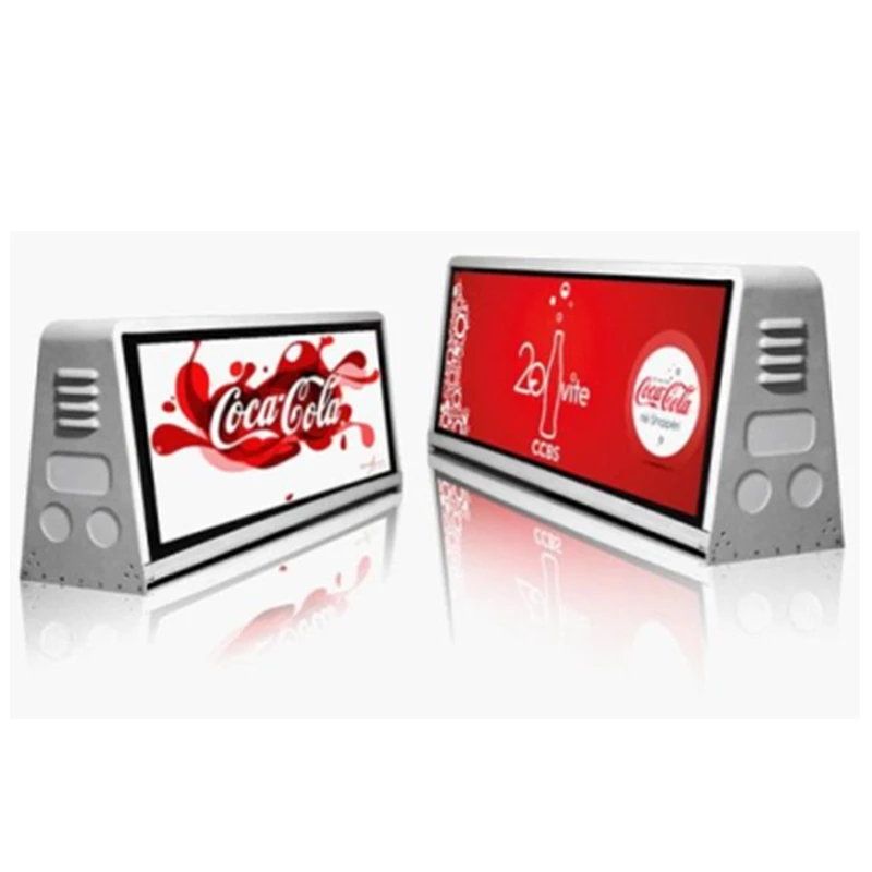 12V 24V 3G 4G Wifi GPS P5 P4 P3 P2.5 Double Side Outdoor Waterproof Car Roof Advertising Moving Led Screen Taxi Top Led Display