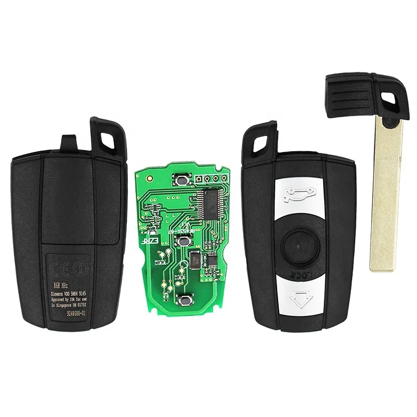 Smart keyless go Remote Key 3 BTN 315MHZ 868MHZ ID46 chip for BMW CAS3 CAS3+ 1 3 5 Series X5 X6 2006-2011 Comfort Access System