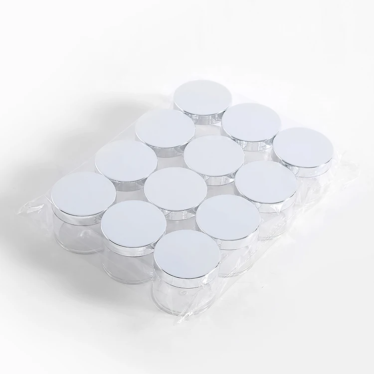 5g 7g 15g 20g 30g 60g 120g 300g Nail Dip Powder Jar 10oz Art Glitter Plastic Jars with Gold Lid