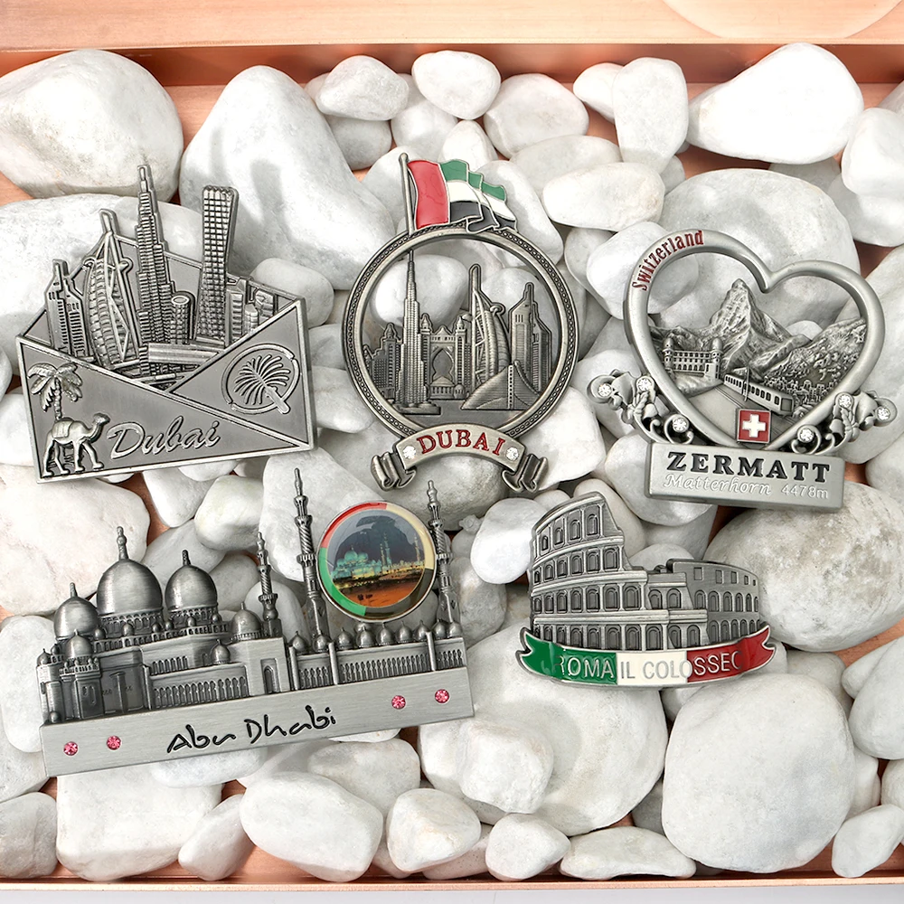 Zinc Alloy Custom Wholesale Tourism Gift Souvenirs Eiffel Tower Metal Zinc Alloy Magnets Fridge Tourist Souvenir