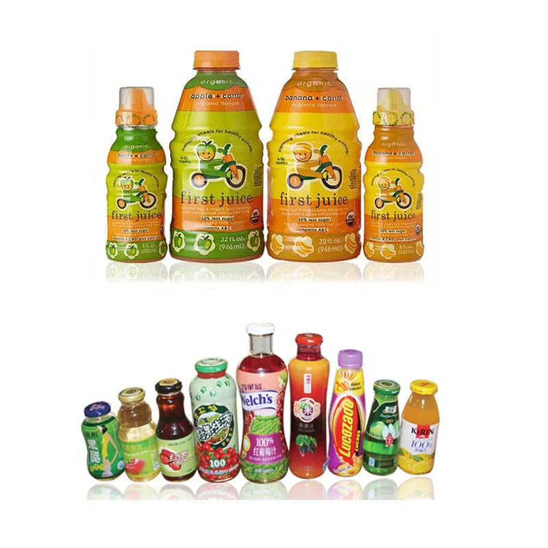 Beverage bottle shrink labeling machine