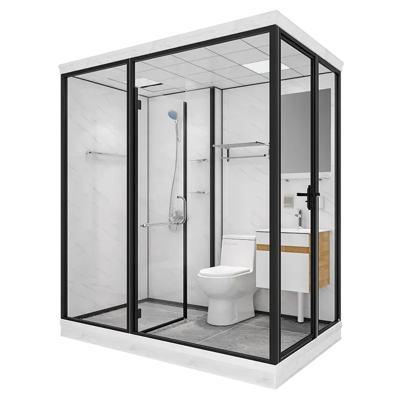 Shower Rooms Waterproof Steel Double Sided Shower Room Glass Door Handle Rollers Sliding Hotel Shower Modern Bathroom