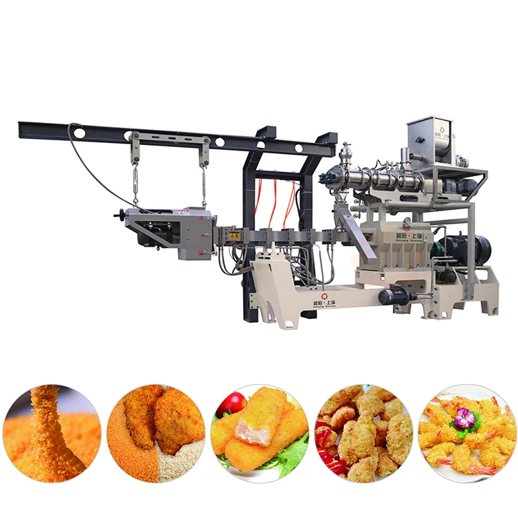 Automatic production line extruder 100-500kg/h panko bread crumb making machine