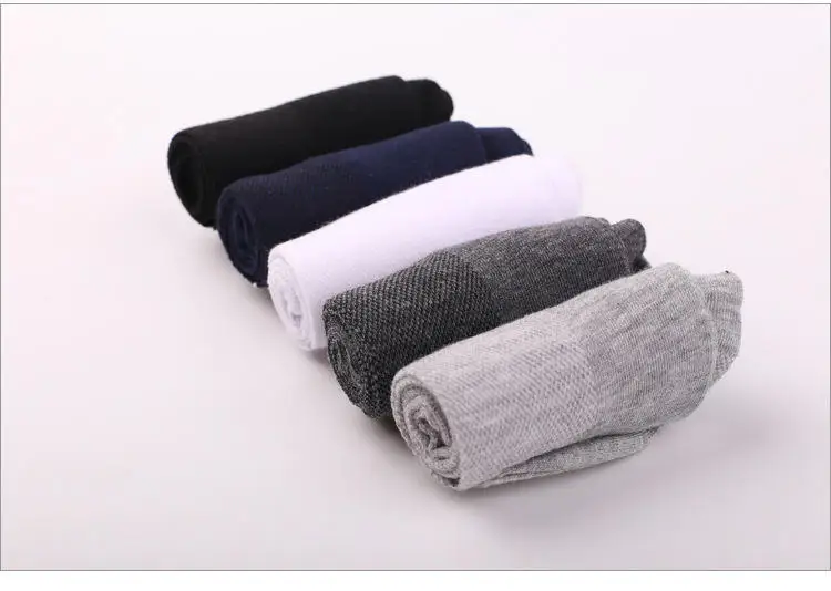 Summer Breathable Soft Cotton Socks Solid Color Thin White Organic Breathable Socks