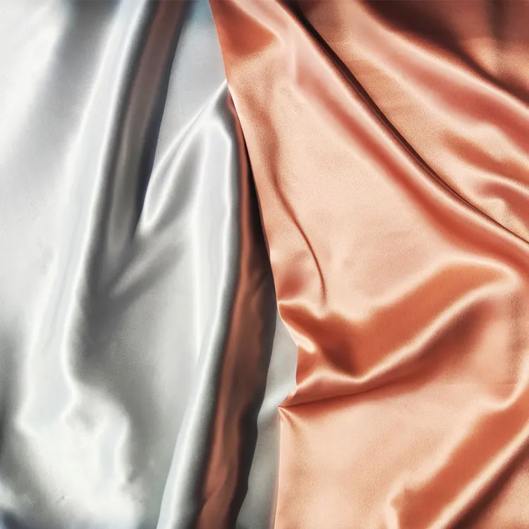 wholesale chinese grade 6a raw crepe satin plain charmeuse silk fabric 100% pure mulberry silk fabric