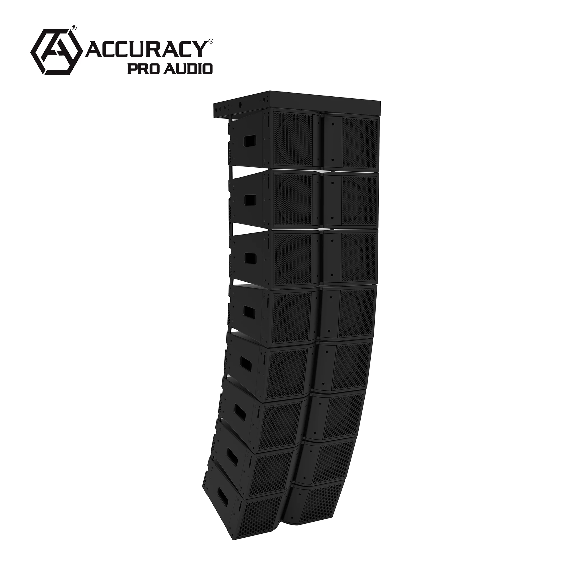 Accuracy Pro Audio LA210 Professional PA System Neodymium Powerfully Accurate Passive Stage Concert Speaker Box Line Array