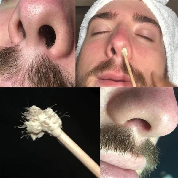 Nasal Hair Removal Depilatory Hard Wax Beans Waxing Set 100g Nose Wax Kit For Men And Women