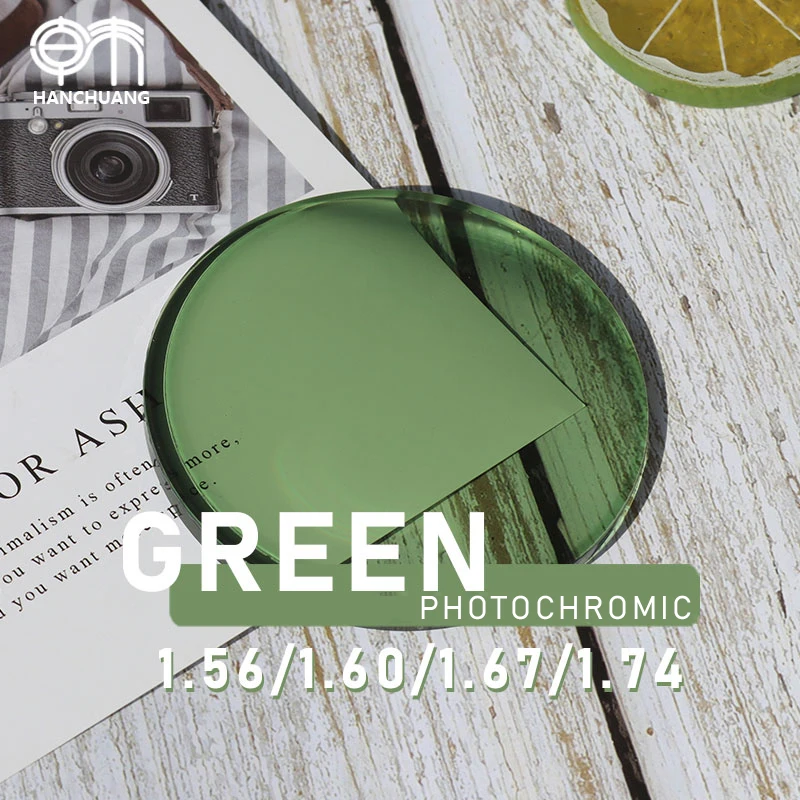 colorful sunglasses 1.60/1.67/1.74 blue filter fast photochromic eyeglasses SHMC coating aspheric acrylic mr-8 optical lenses