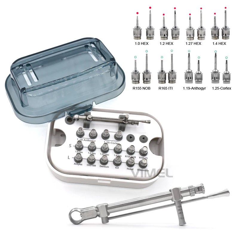 Dental  Universal Implant Prosthetic Kit Screw Drivers Torque Wrench Repair Tools with 16pcs for Dental Equipment