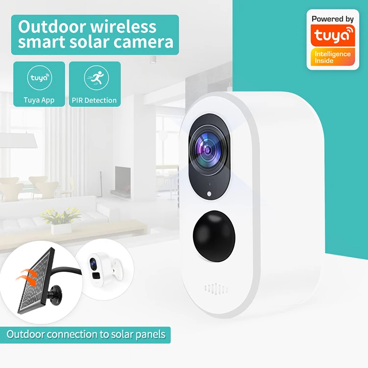 BST-JDW-1battery Солнечная WIFI камера прямо с фабрики открытый водонепроницаемый беспроводной tuya приложение двусторонний голос HD 1080P цвет ночное видение