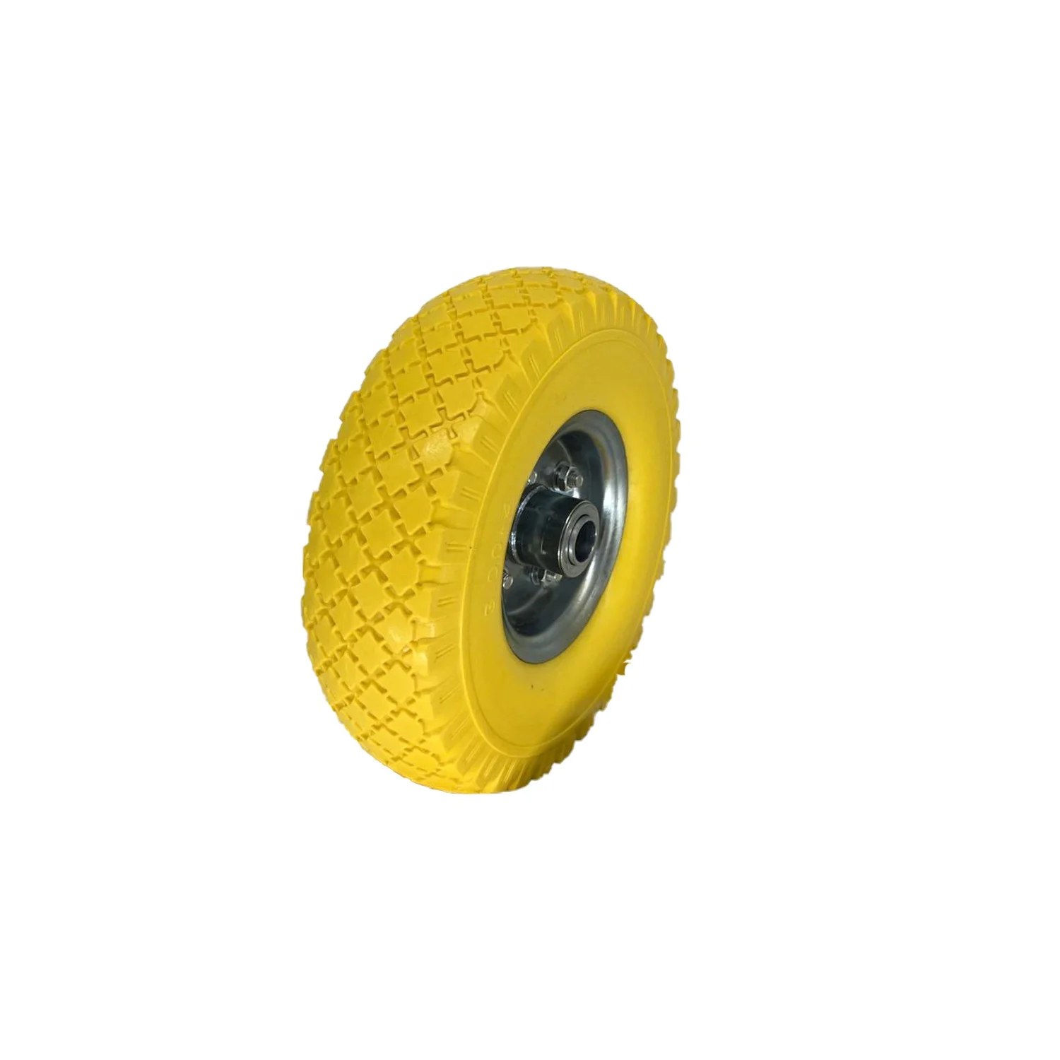 3.0-4 non-inflatable solid polyurethane foam rear wheel PU foamed wheel barrow tire 10 inch