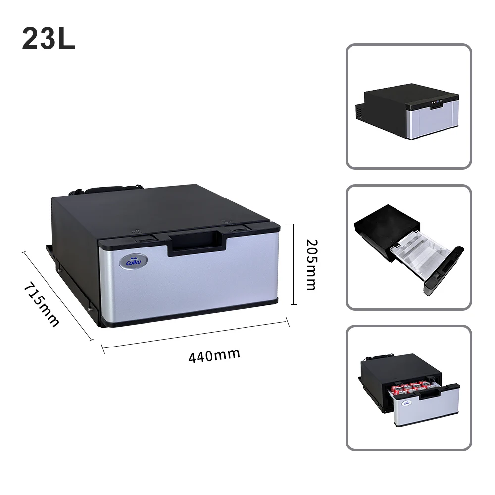 23 Litter Drawer Fridge Freezer Refrigerator Portable Removable DC Drawer Fridge 12 Volt 24 Volt For Truck Suv Car