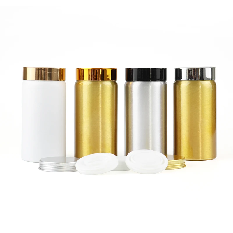 custom 100ml 180ml aluminum pill food vitamin bottle packaging aluminum alloy medicine can