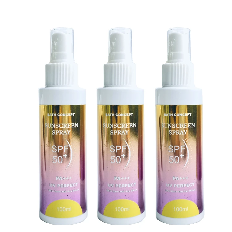 OEM Sunscreen Manufacturer Eco-friendly Zinc Sunscreen SPF 50 Private Label Waterproof Sunscreen Mist Spray