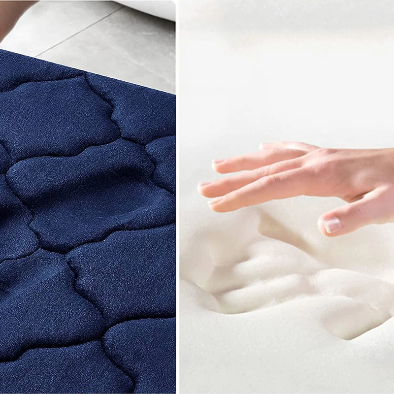 Ultra Soft Absorbent Machine Wash Dry Comfortable Memory Foam Bath Mat Rug for Bathtub Shower