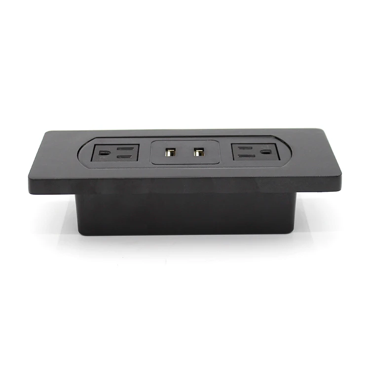BAYU US/CAN Panel Mounted TR power outlets strip sockets for table top desktop headboard furniture with USB charging ports