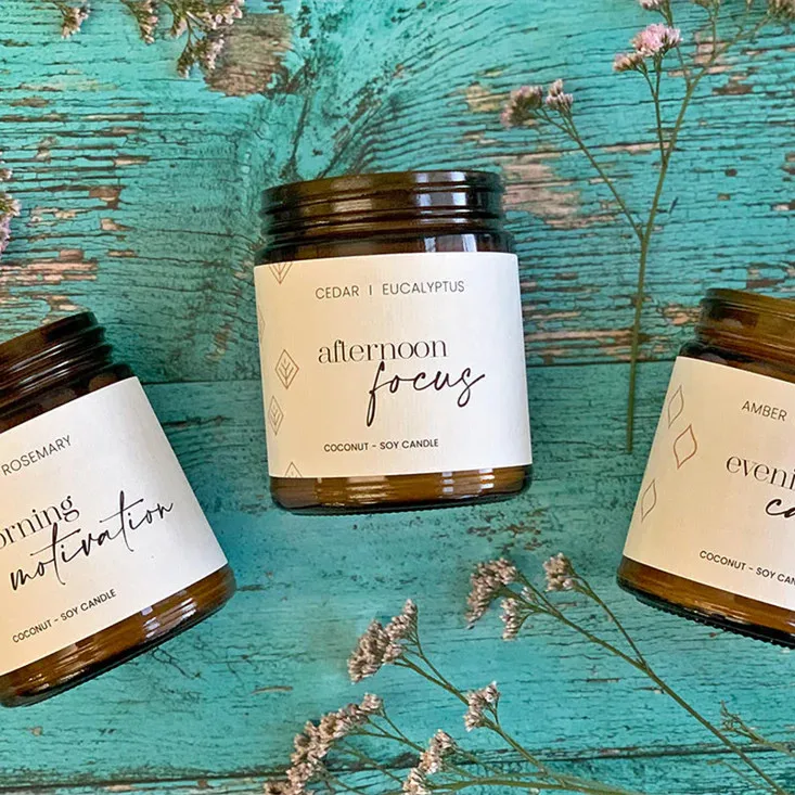 Creative Naturel 100g Soy Wax Pearls Cosmetics Scented Candle Packaging Box White Gardenia Home Travel Birthday Scented Candles