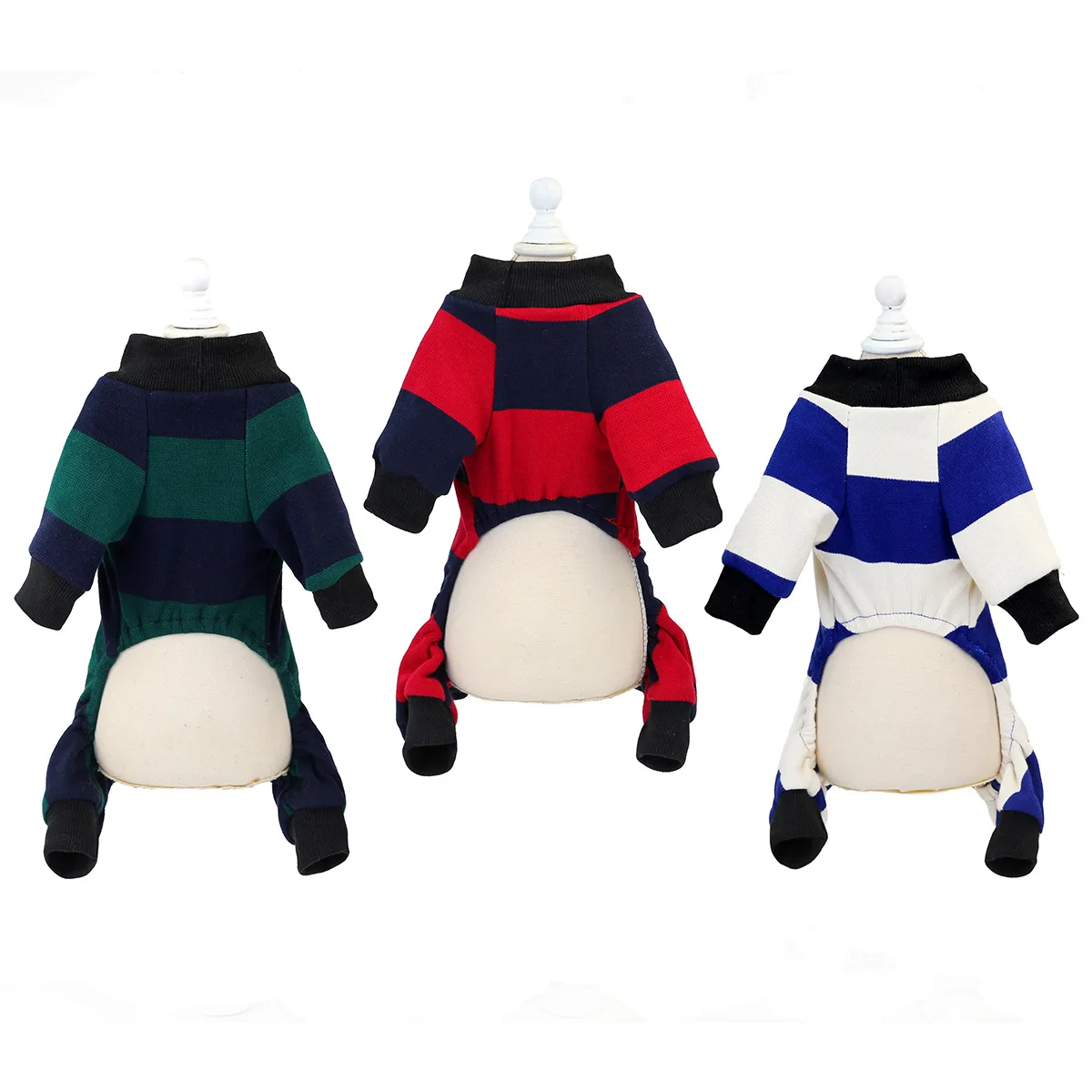 Dog clothes Fall new stripe home wear fleeced four-legged clothes for wholesale