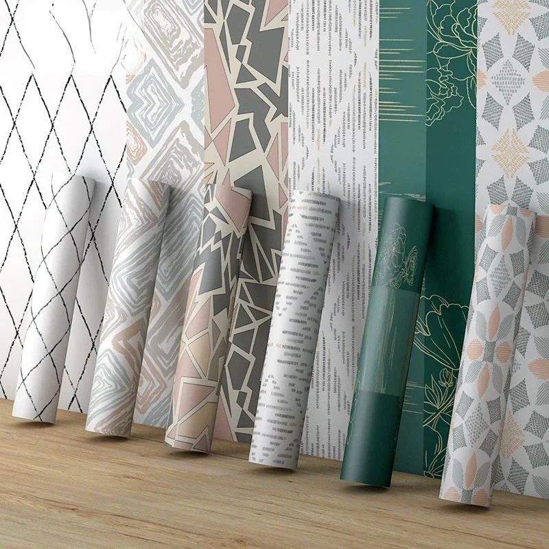 Rolls Wallpaper Bedroom Wall Decoration Self-adhesive Wallpaper Desk Cabinet Sticker Wallcovering Peel and Stick Home Decor