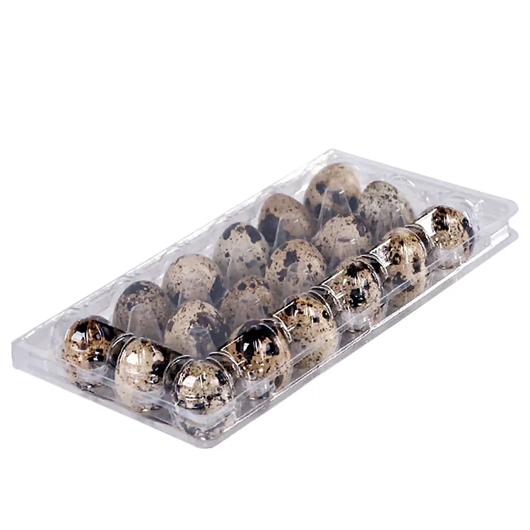 18 Holes Hinged Clamshell Disposable Clear Blister Plastic Quail Eggs Cartons Packaging Egg Trays Suppliers
