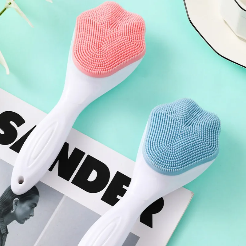 Private Label Facial Cleansing Brush Easy To Use Hot Sale Beauty Equipment Handheld Silicone Facial Cleansing Brush