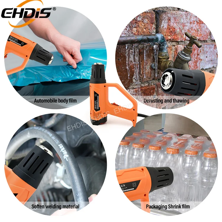 Ehdis Temperature Controlled Vinyl Wrap Heat Blower Hot Air Gun