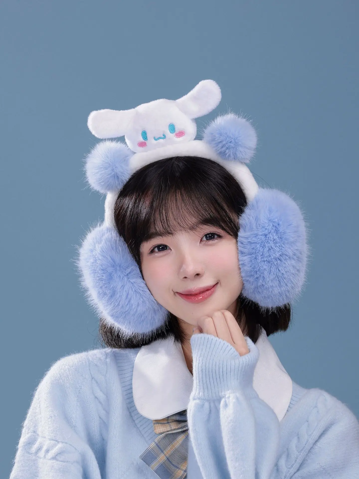 Botu Sanrioed Kulomi Warm Earmuffs Thickened Melody cinnamon Anime Velvet Earmuffs Winter Cartoon Cute Earbags Gift for Kids