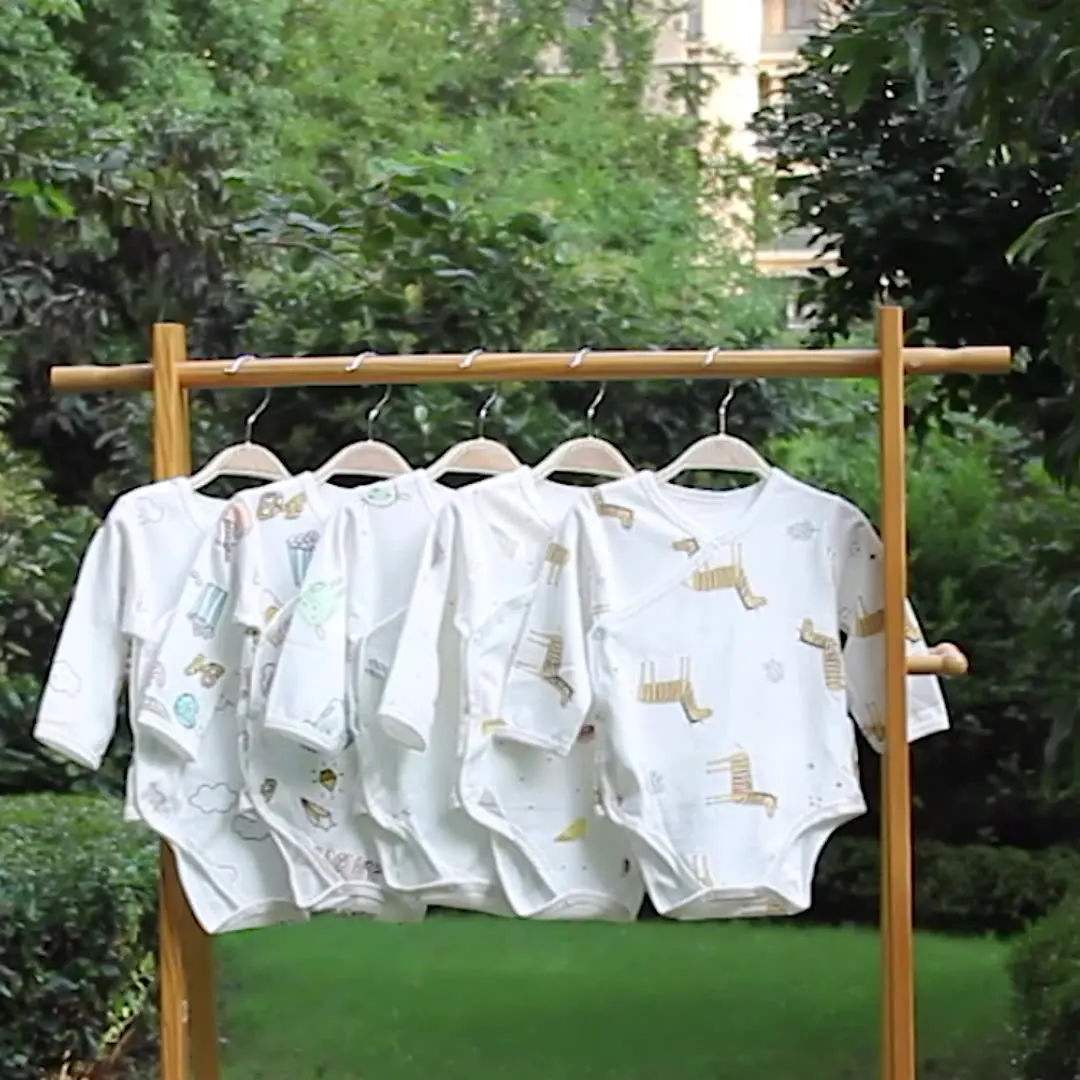 2023 new boy long-sleeved one-piece girl clothing 100% cotton newborn clothes baby romper