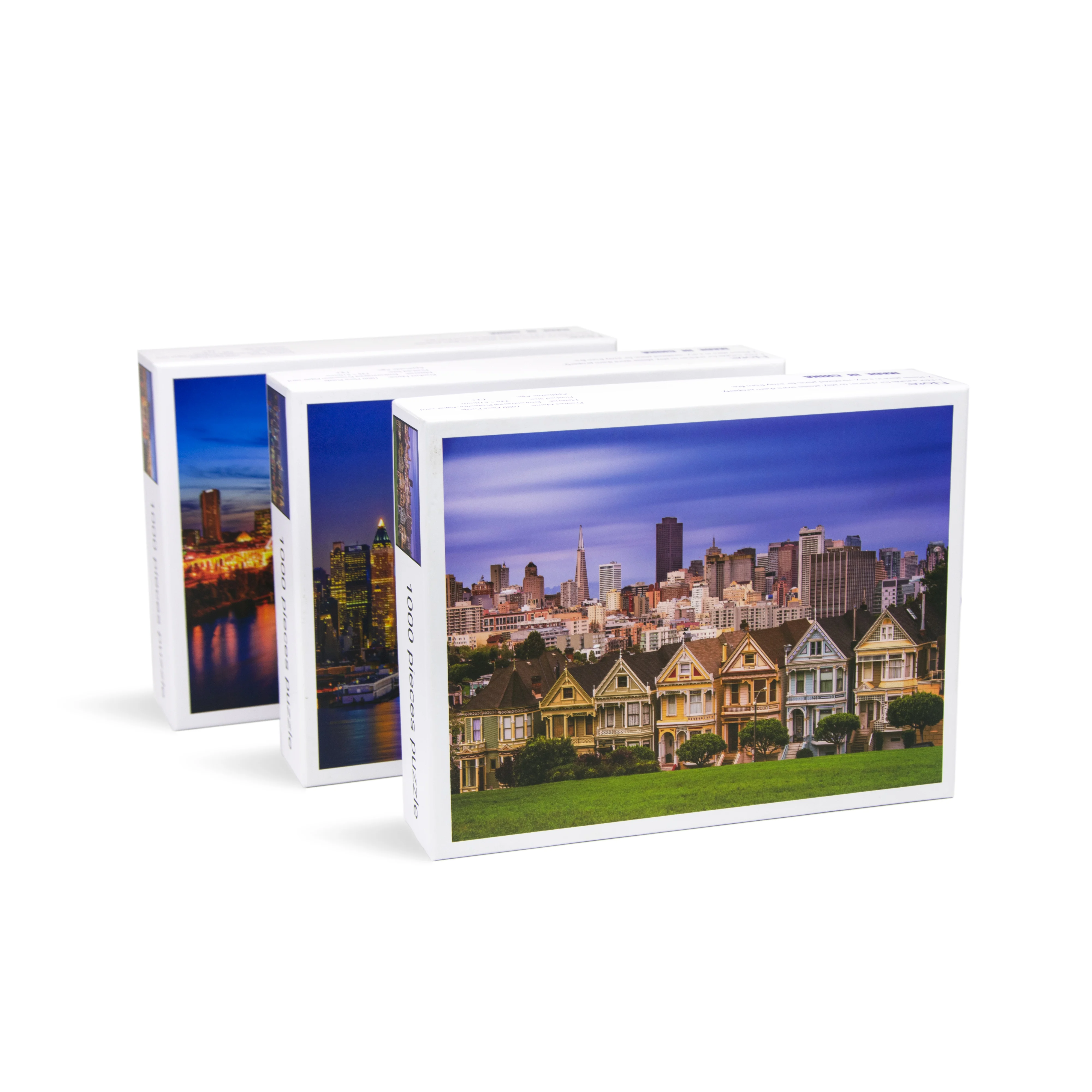 Manufacturer Custom Wholesale 100 500 1000 Pieces Puzzle Brain Game Paper Cardboard Jigsaw Puzzles For Adult