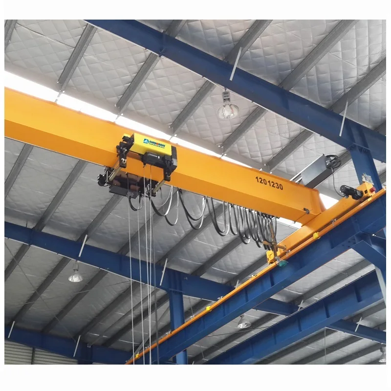 Factory price 5ton 10 ton single girder beam overhead bridge crane workshop with wireless remote controls for sale