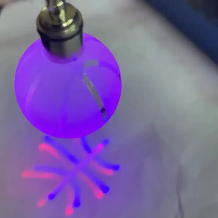 Lilangda Logo Creative Luminous Crystal Sphere Colorful Pendant Decoration Crystal Football Basketball Volleyball Keychain