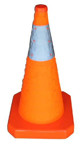 PVC Orange Traffic Safety Cone With Reflective Band Used Traffic Cones