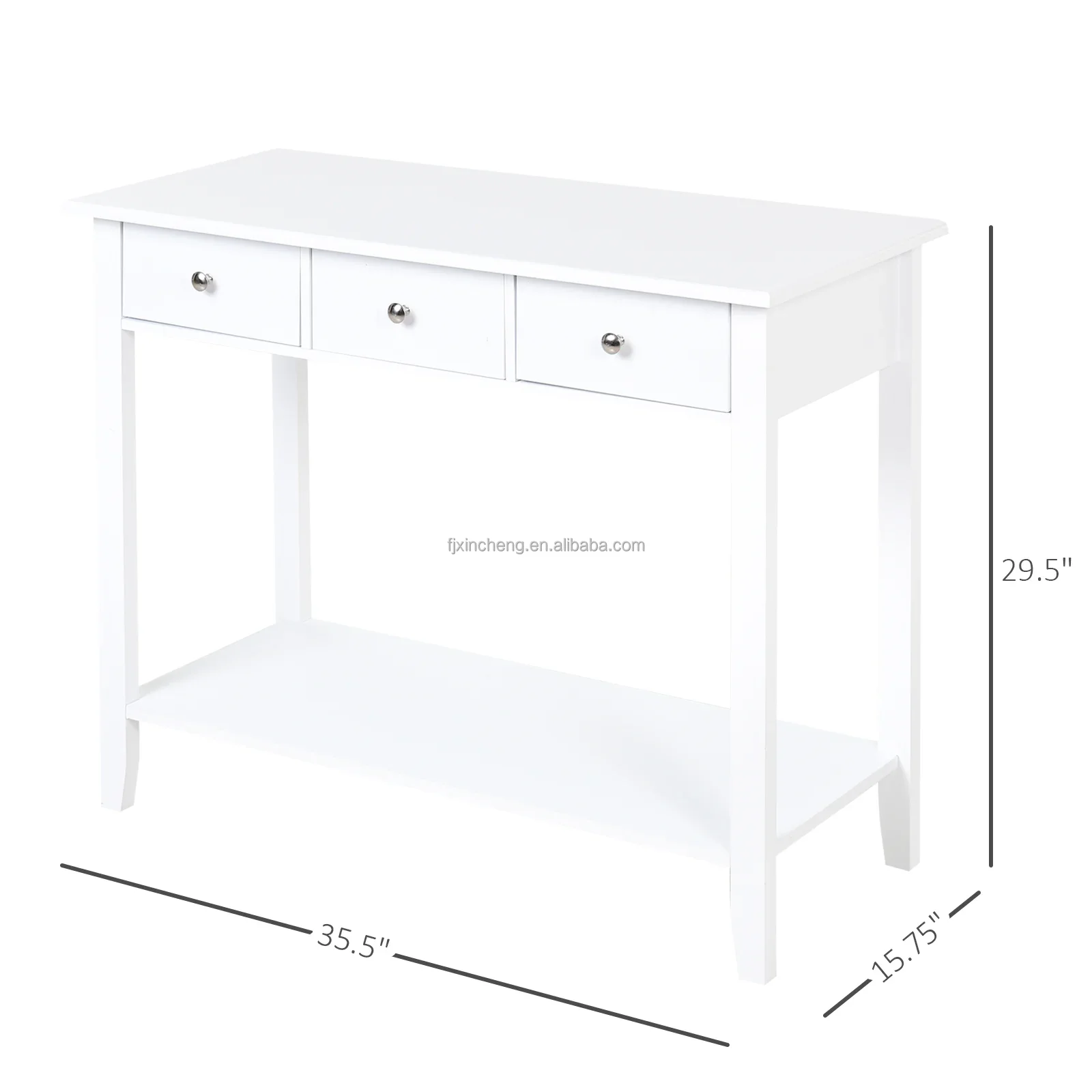 Console table Amazon good selling square PB three drawers one tier factory price