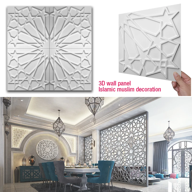 30x30cm Decorative 3D Wall Panels in Diamond Design Matt White Wallpaper Mural Tile-Panel-Mold 90s aesthetic room deco