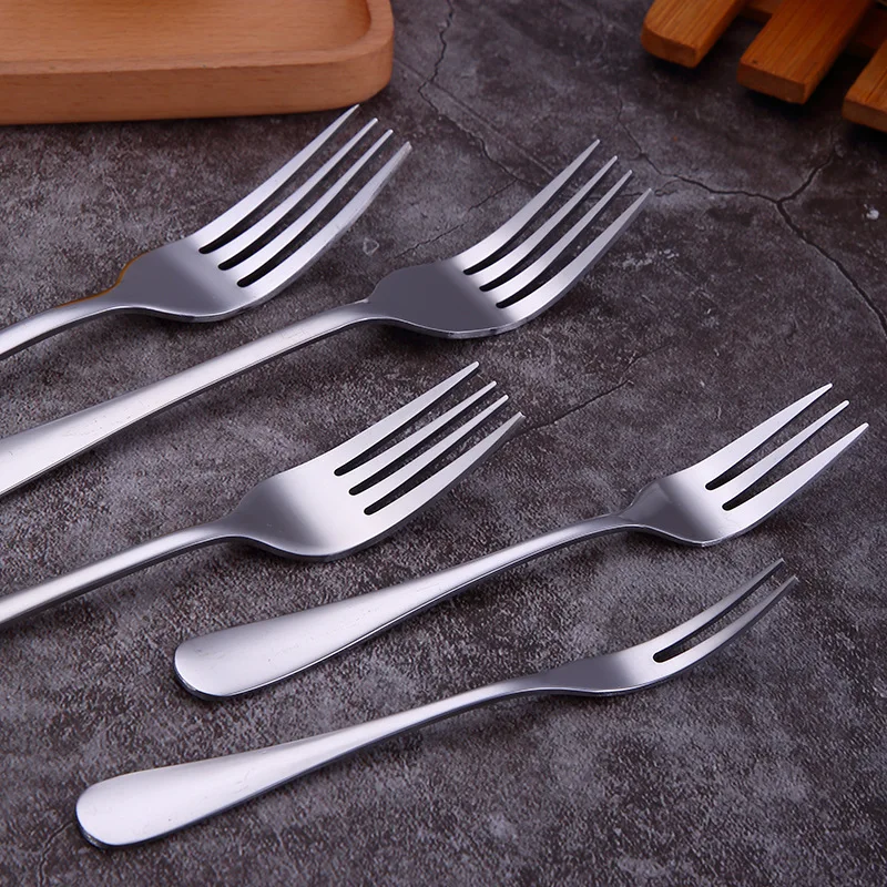 Forks In Different Sizes Dinner Fork Salad Dessert Tea Fruit Mirror Silver Stainless Steel Fork In Bulk