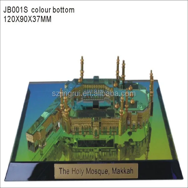 New design  mini 3d crystal Mecca building scale models JB001L