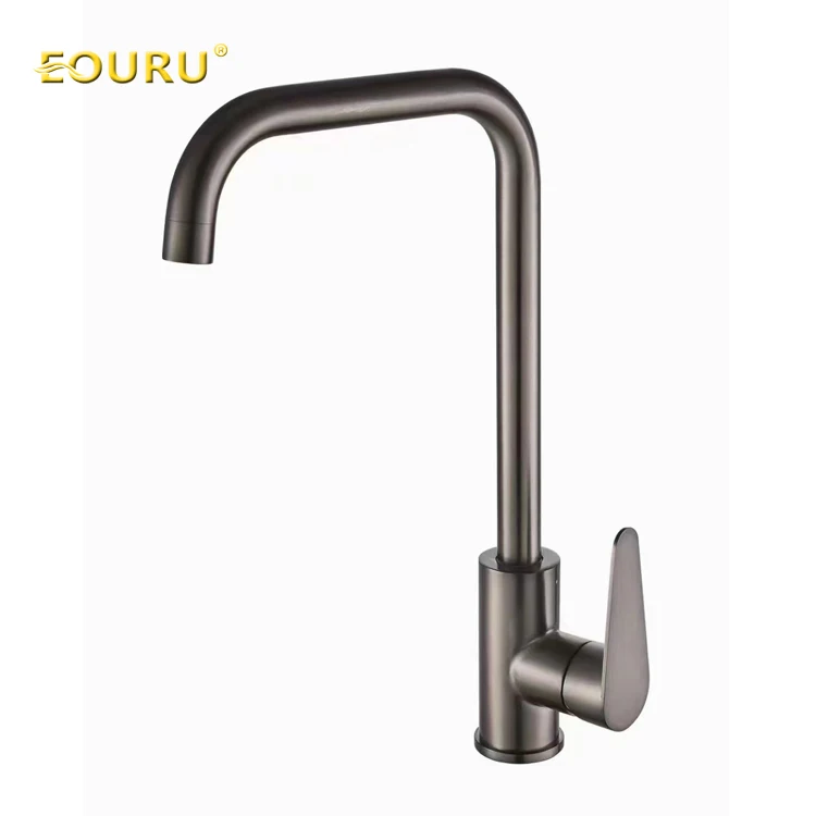 EOURU Commercial Luxury Water Brush 304 Sink Stainless Steel Grey Spray Universal Flexible Sink Kitchen Mixer Taps