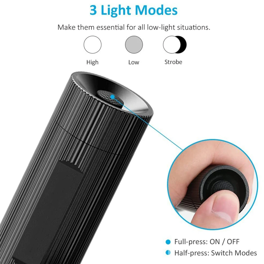 Ультраяркий светодиодный фонарик, масштабируемый тактический фонарик с 3 режимами, комплект из 4 фонариков для кемпинга, езды на велосипеде, экстренных ситуаций