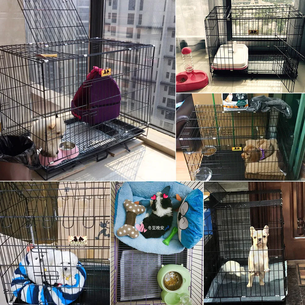 Hoopet Stainless Steel Dog Cat Rabbit Cage Tray Indoor Interior for All Animal Products