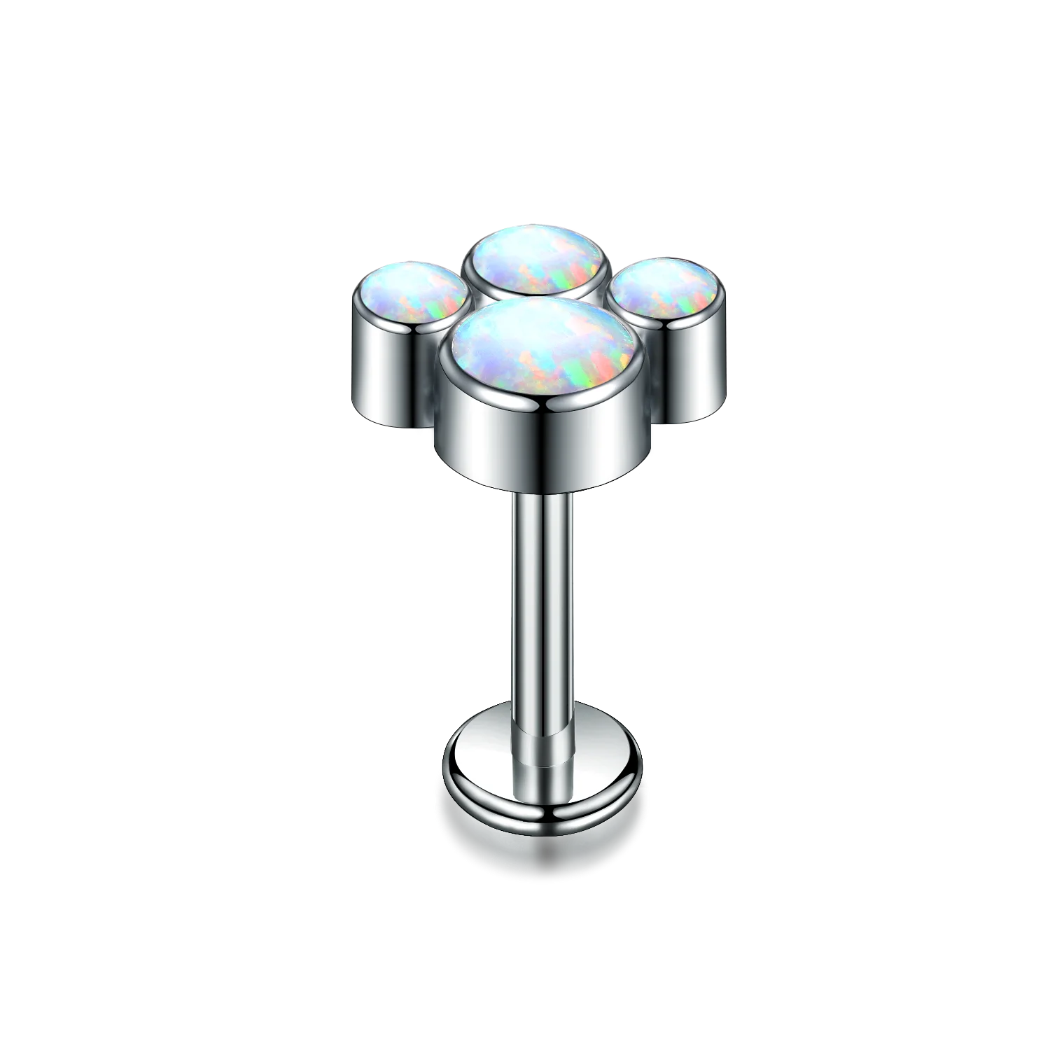 High Quality Custom G23 14G 16G 18G Lip Rings Opal Women Body Piercing Stud Earrings For Women