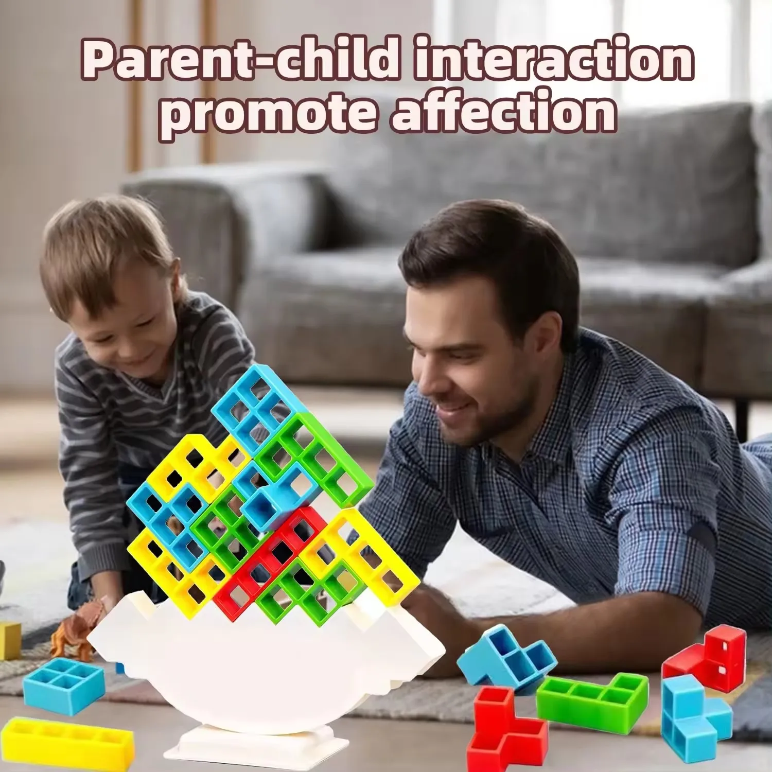 32pcs Tower Stacking Blocks Balance Board Games for Kids & Adults Russia Balancing Stacking Toys Building Blocks