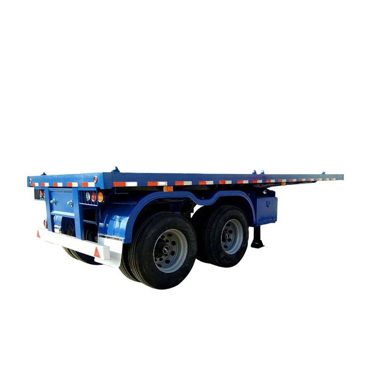 China 20 feet 2 axles flatbed semi trailer 20 feet flatbed trailer
