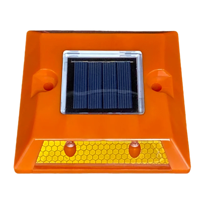 Supplier of high-quality reflective aluminum spike powered path permanent safety cat eyes marker flashing solar road stud