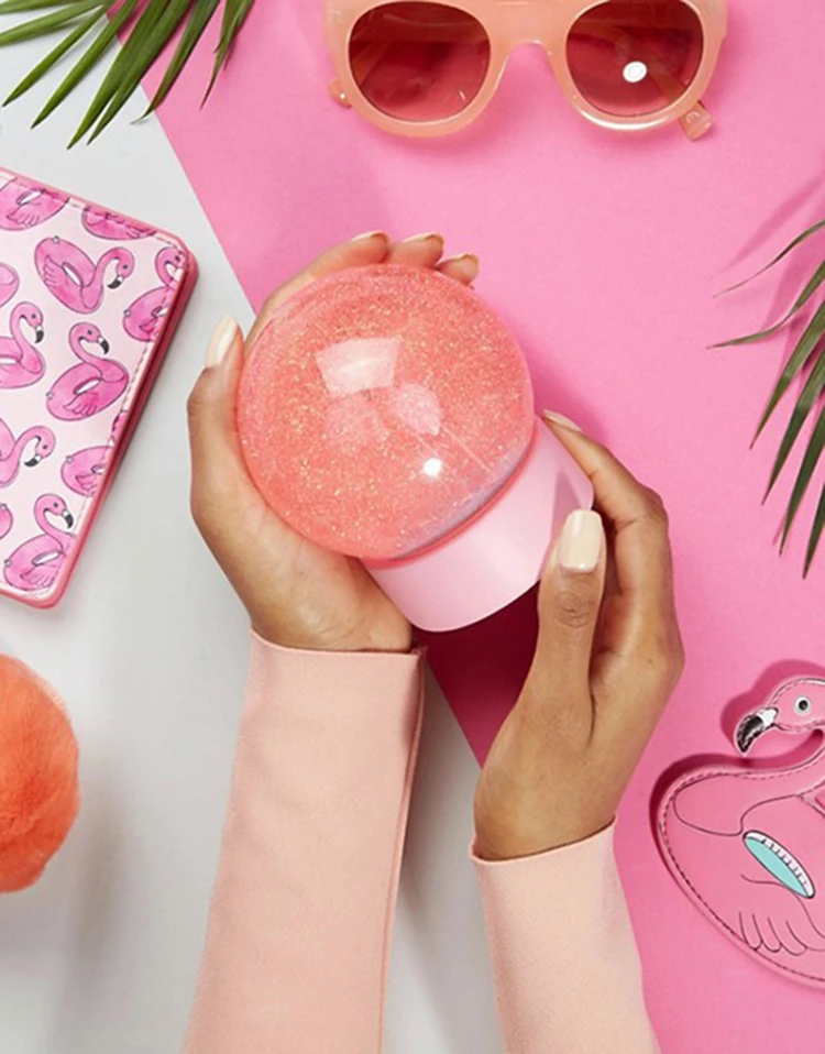 
Flamingos Snow Globes with Pink Base, 100MM Glitter Glass Globe for Home Decoration Girls Kids Gifts Boy Table Decorations 