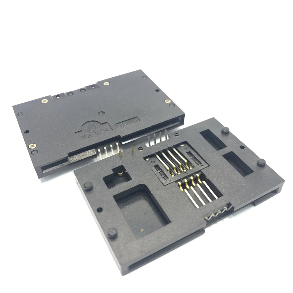 High quality smart card reader 2.54MM pitch IC card socket 8pin Dip type IC card connector