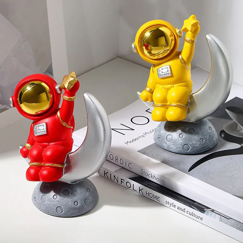 Custom resin home desktop ornament astronaut figurine for living room decor