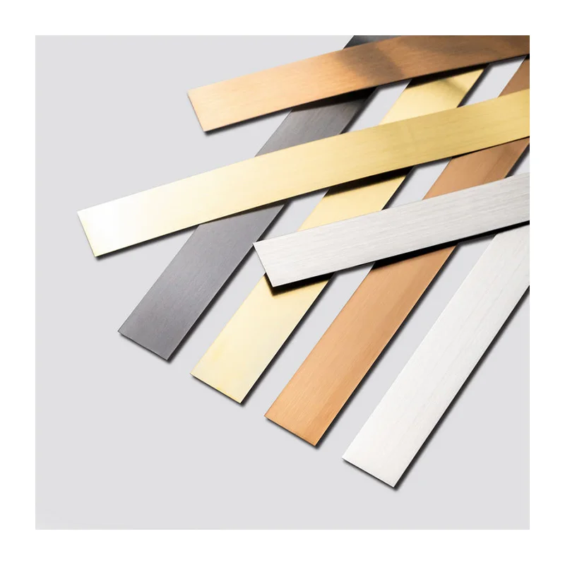 Mirror Gold Decoration Stainless Steel Band Ceramic Tile Trim Gap Edge Corner Flat Strips For Wall Trims